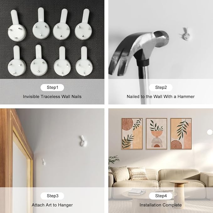 CHDITB Framed Boho Wall Art Set of 3, 16"x24" Mid Century Modern Wall Decor, Bohemian Sun Geometric Painting, Large Abstract Canvas Art Print for Living Room, Bedroom, Dining Room, Office, Bathroom