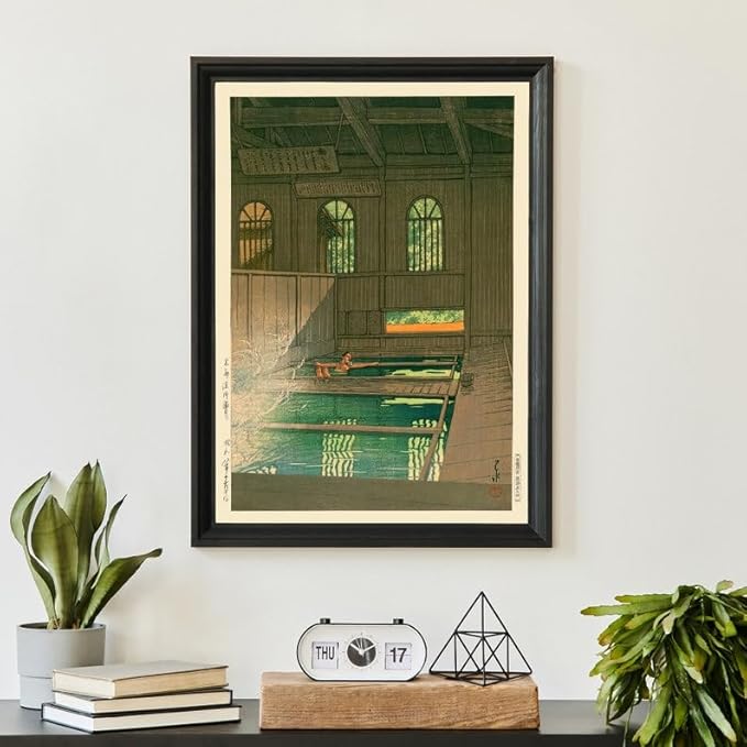 Kawase Hasui Woodblock Poster, Vintage Japanese Zen Art Print, Japandi Interior Wall Decor, Calming Ukiyo-e Inspired Boho Artwork (Unframed) (27x40)