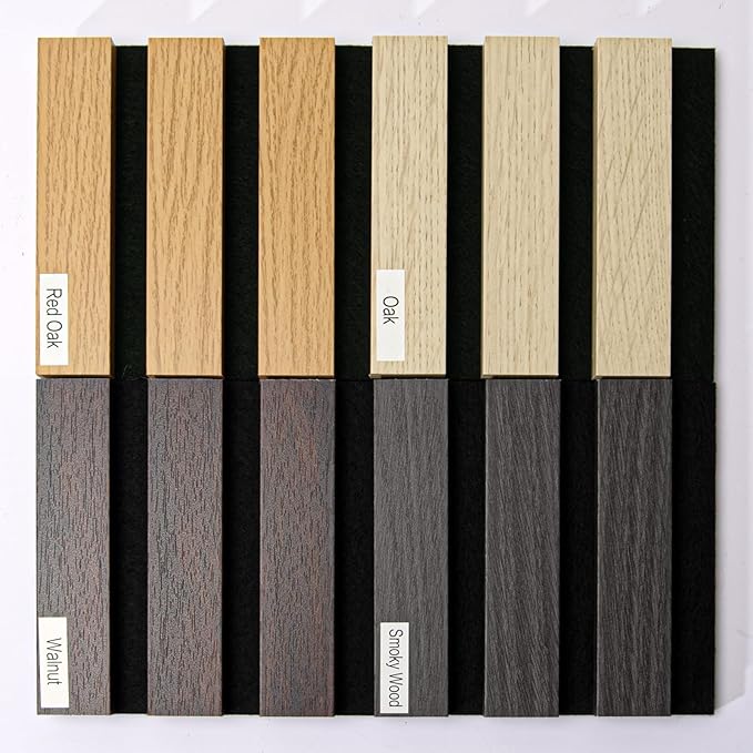 Art3dwallpanels Wood Slat Wall Panel, 108'' x 13'' Wood Panels for Wall 2 Pack 3D Soundproof Wall Panels, Large Acoustic Panels for Interior Ceiling and Wall Decor Noise Reduction, 4 Pack, Sample