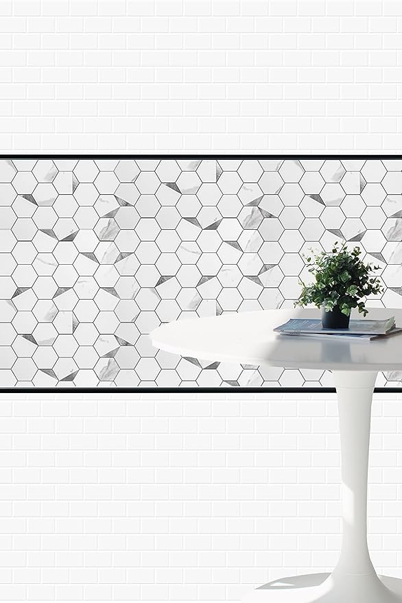 Art3d 10 Ft Peel and Stick Trim for Backsplash Tile Edge, Self-Adhesive Liner for Corner Decor in Black