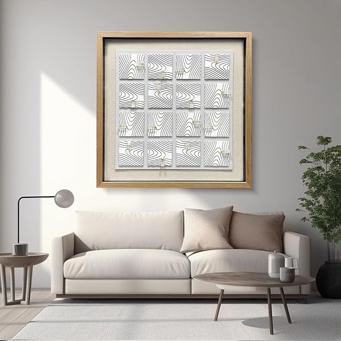 LIUZEYUE - Modern 3D three-dimensional relief, artificial crystal, gold foil art, living room, office room wall decoration 59"x59" white