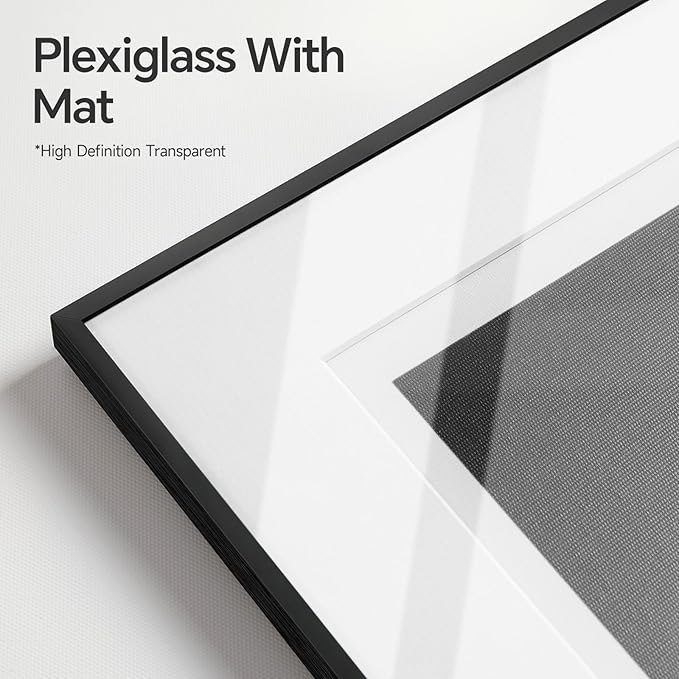 4 Piece Framed Abstract Minimalist Wall Art Sets, Black and White Line Modern Home Decor Artwork, Contemporary Picture Painting for Living Room, Bedroom, Bathroom and Hallway 12x12 Inch