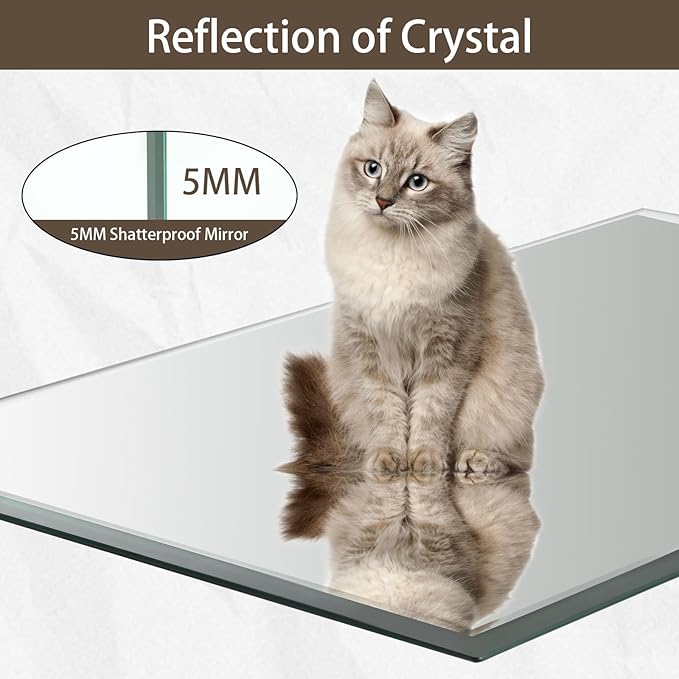 28x36 inch Beveled Bathroom Mirror, Rectangle Frameless Mirror, 1" Polished Beveled Edge Square Mirror for Bathroom, Living Room, Bedroom