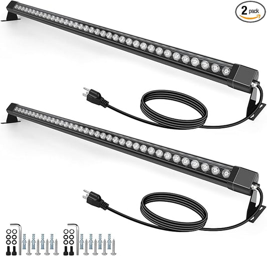 LED Wall Washer Lights Bar 2 Pack,72W 5000K Daylight White Outdoor Wall Wash Lighting,4ft IP67 Waterproof Linear Led Wall Washer Light for Garden,Backyard,Building,Courtyard Exterio Landscape Lighting