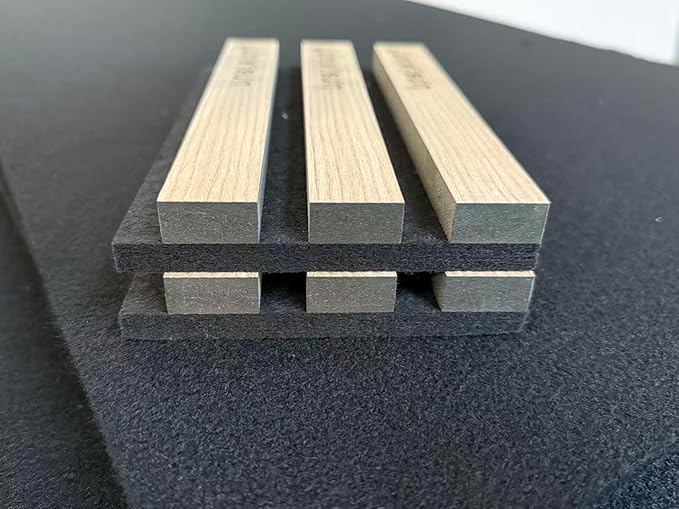 2pcs Acoustic Panels,47.2x23.6x0.4 inch Acoustical Wall Panels,Large Soundproof Panels,Self-Adhesive Sound proof Panels for Walls,Acoustic Treatment for Recording Studio&Office,Camel (test-walnut)