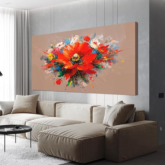 Canvas Wall Art Decor Modern Botanical Wall Art Decorations Wall Art Pictures for Living Room Canvas Art Wall Decor Colorful Flowers Wall Art Prints Artwork for Walls Bederoom Office Home Decor 20" X 40"