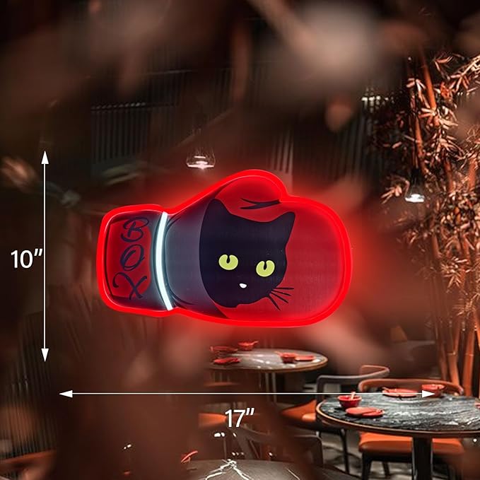 Boxing Set Neon Light LED USB 5V Boxing Set Neon Light Styling Strange Vibrant Feeling With Cute Patterns Suitable for Bedroom Living Room Restaurant Bar Club Party Decoration Gift Business Shop