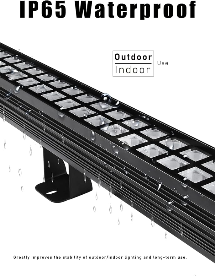 10x60' New Upgraded Wall Washer LED Lights, 72W 5000K Daylight Wall Wash Lighting, Linkable 120V LED Light Bar, IP65 Waterproof, 3.2ft/40 Outdoor/Indoor Stage Lighting Bar