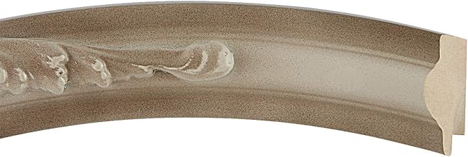 OVALCREST Oval Beveled Wall Mirror for Home Decor - Florence Style - Taupe - 44" x 34"