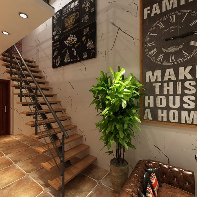 48x78inch Extra Wide Black White Marble Wallpaper Peel Stick Glossy Thick Self-Adhesive Furniture Sticker Light Marble Contact Paper Vinyl Wall Sticker Waterproof Heat-Resistant Counter Top Covers