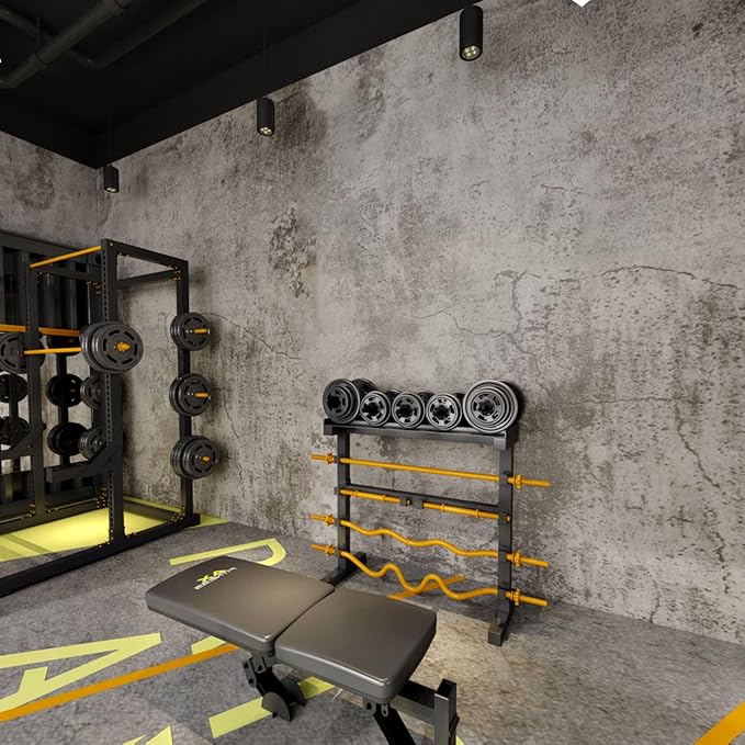 16"×1181" Extra Thick Large Size Light Brown Grey Concrete Wallpaper Peel and Stick Industrial Brown Gray Concrete Contact Paper Removable Vinyl Cement Sticker for Office Room Bedroom Gym Walls