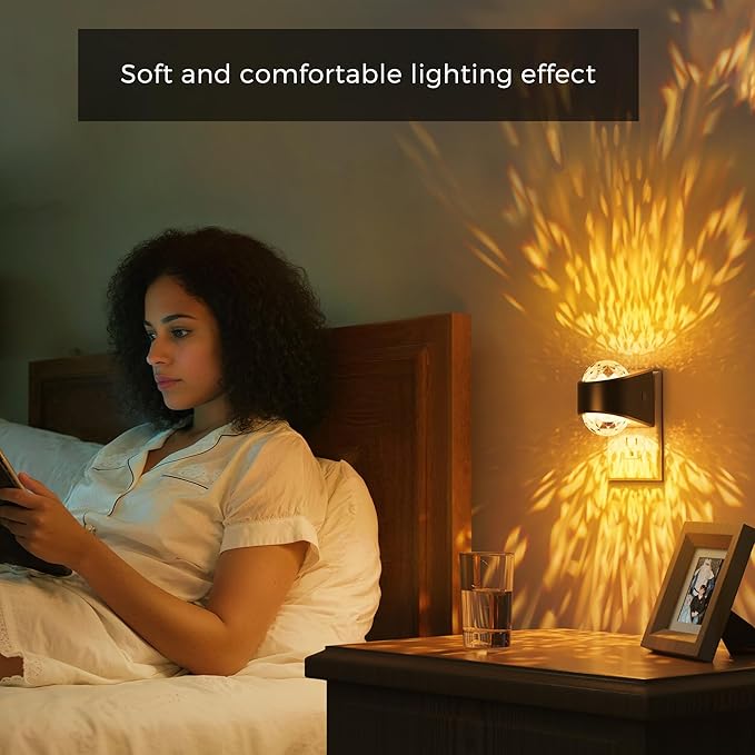 L LOHAS LED Night Lights Plug into Wall 2 Pack,Night Light for Kids with Dusk to Dawn Sensor,1600K/3000K/5000K Projector Light for Kids Playroom Home Theater Party