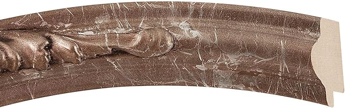 OVALCREST Oval Beveled Wall Mirror for Home Decor - Florence Style - Champagne Silver - 44" x 34"