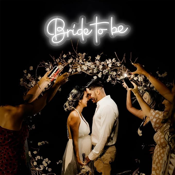 Bride To Be Neon Signs for Wall Decor, 16.5 * 6 Inches Led Neon Sign Perfect For Engagement Ceremony Wedding Decoration, Party, Bedroom, Garden, Wedding, Christmas, INSNEnN