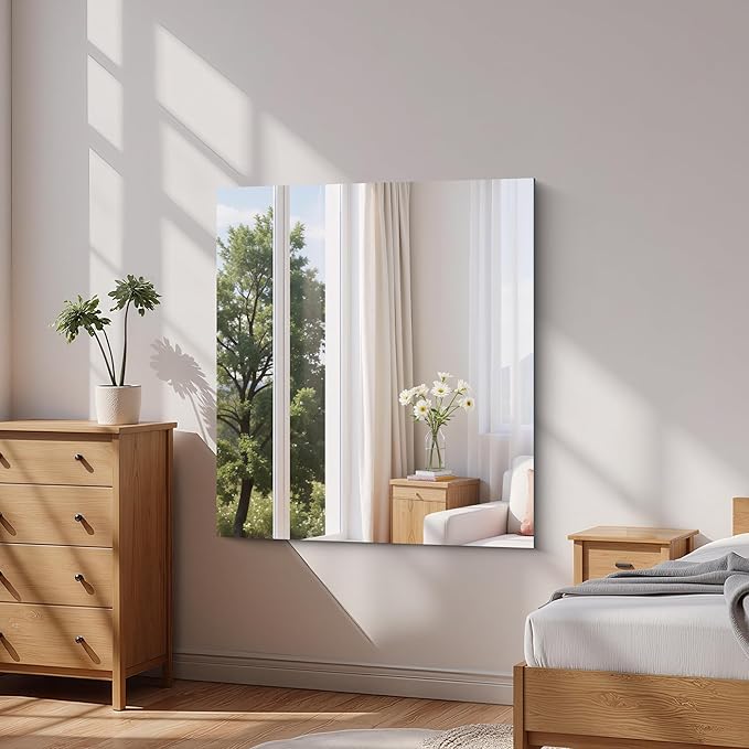 KOCUUY Large Frameless Mirror,36x40 Inch Rectangle Bathroom Vanity Mirror for Over Sink, Upgraded Shatterproof Unframed Design for Bedroom, Living Room, Entryway