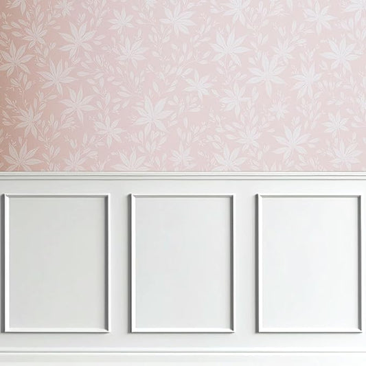 4 Set of 16" x 20" Pre-Cut Accent Wall Molding Trim Kit, Peel and Stick Premade Wainscoting Panels for Interior Decoration, Ready to Assemble Chair Rail Moulding