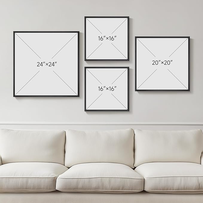 3D Textured Framed Black and White Abstract Wall Art for Living Room, 4 Piece Modern Artwork for Walls, Black White Minimalist Wall Paintings for Hallway Office Wall Decor