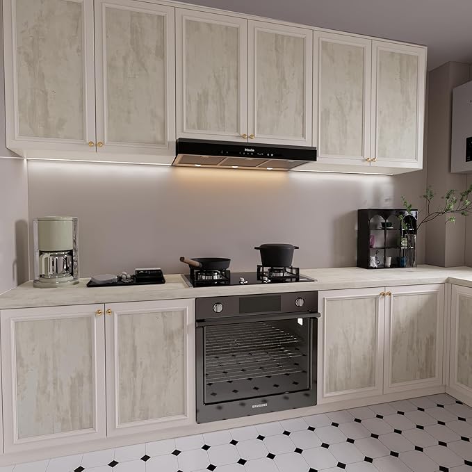 31.5x315in Extra Wide Cream Concrete Wallpaper Peel Stick Milky White Plaster Effect Contact Paper Air Guide Slot Design Matte Thick Self-Adhesive Waterproof Vinyl Wrap Industrial Style Wall Sticker