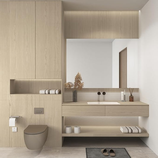 48"x354" Light Wood Grain Peel and Stick Wallpaper Wide Beige Contact Paper Self Adhesive Cream Vinyl Wrap Removable Waterproof Heavy Duty Oak Wood Wall Paper Natural for Countertops Bedroom