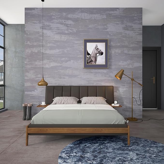 31.5x157inch Extra Wide Light Grey Concrete Wallpaper Peel and Stick Silver Grey Stained Contact Paper Matte Thick Self-adhesive Wall Paper Roll Waterproof Furniture Sticker Modern Industrial Style