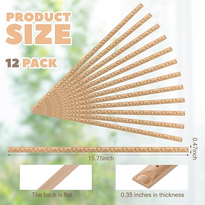 Nuanchu 12 Pcs Unfinished 3D Decorative Wood Trim Molding 15.75inch Decorative Wood Molding Cute DIY Trim for Home Wall Cabinet Shelf Window Door (Lace,15mm)