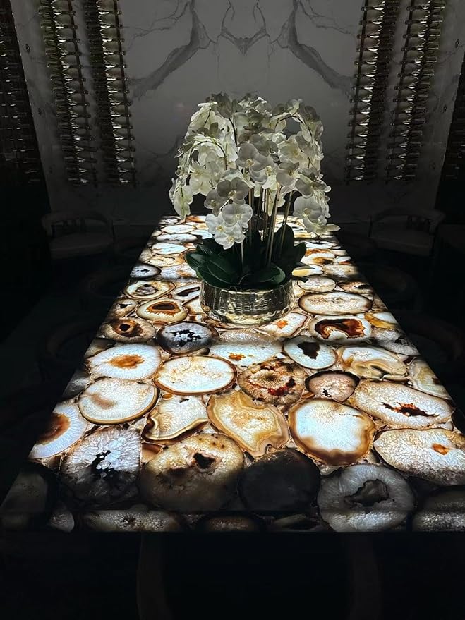 4PCS Soft LED Backlight Sheet 28W 6000K White Color Backlit Flexible cuttable 19.3X9.6 inch for Translucent countertop Indoor