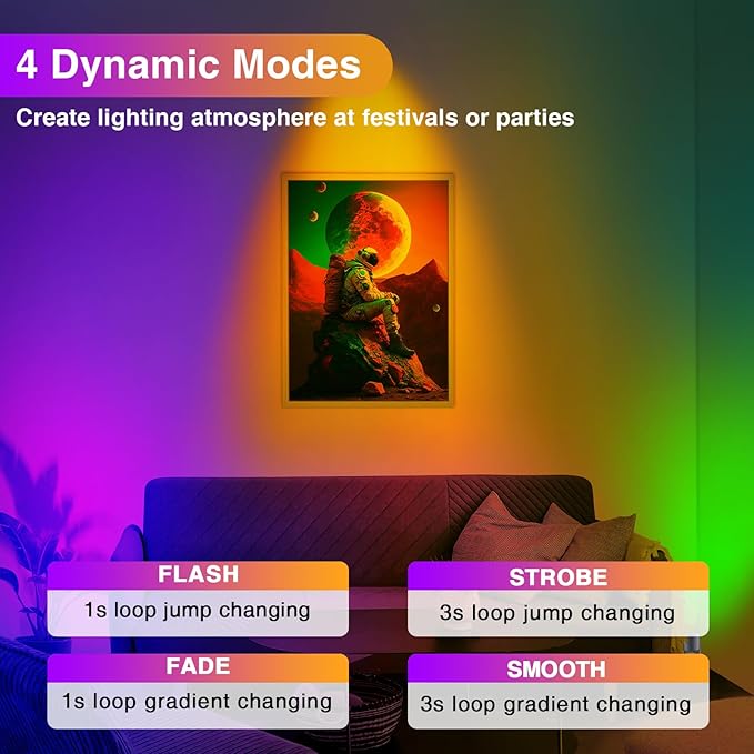 6W RGBW Uplighting Indoor Color Changing Up Lights Indoor with Remote Dimmable LED Spot Lights for Home Aluminum Accent Lighting for Party Plant Decor with 5.9 FT Plug Cord, 2 Pack