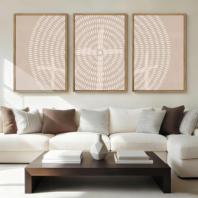 Christian Framed Canvas Wall Art Modern Jesus Wall Decor Abstract Wall Art Set of 3 Jesus Feeds The 5000Artwork for Living Room Bedroom Office 24x36 Inch