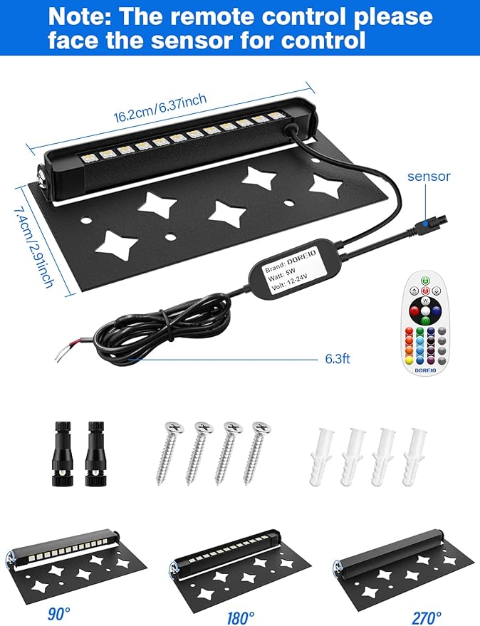 5W RGB Retaining Wall Lights 7 inch LED Hardscape Lighting Color Changing Low Voltage Landscape Paver Lights 12V Step Lights Outdoor Waterproof Stair Deck Lighting (12 Pack+Connectors)