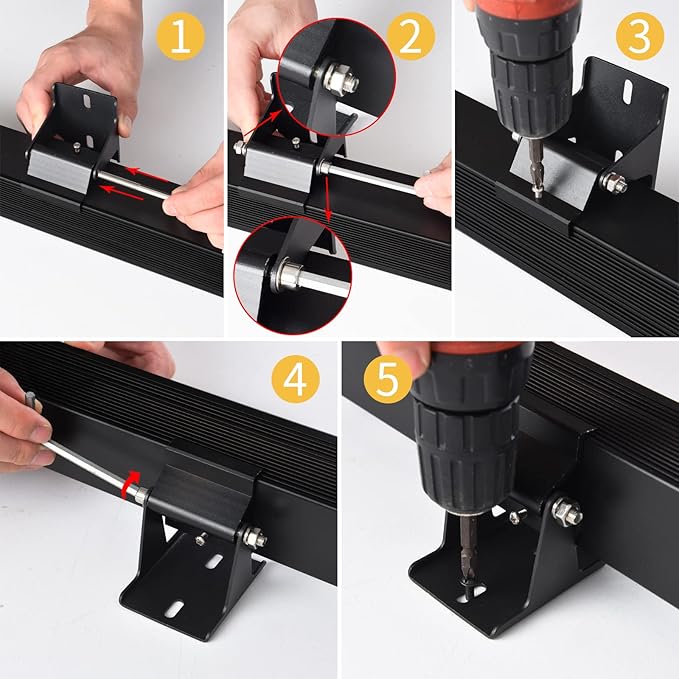 JSN&PC LED Wall Washer Light 36W IP65 Waterproof Black Housing Outdoor Light for Advertising Boards, Billboard,Building Commercial Lighting (Warm White 2800-3000K)