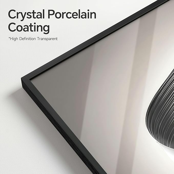 Large Framed Modern Abstract Wall Art for Bedroom, Set of 4 Piece Black Orange and Gray Luxury Bright Style Artworks, Minimalist Geometric Painting Prints Decor for Living Room Dining Room Hallway