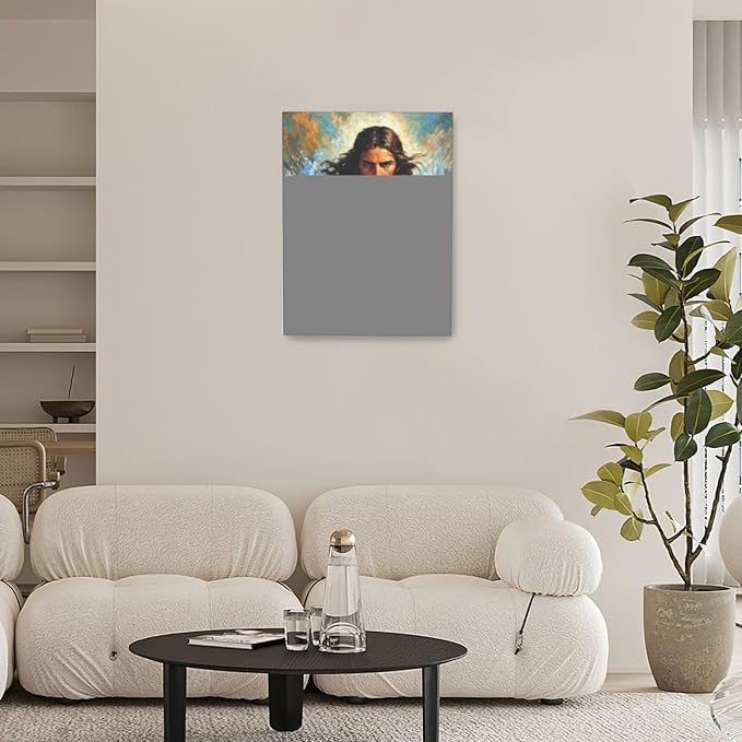 Christ Jesus Wall Art Christian Canvas Wall Decor Religious Bible Pictures Christ Paintings Prints Artwork Framed Divine Mercy Decorations For Church Prayer Room Bathroom Bedroom Living Room Gifts 12" x 16"