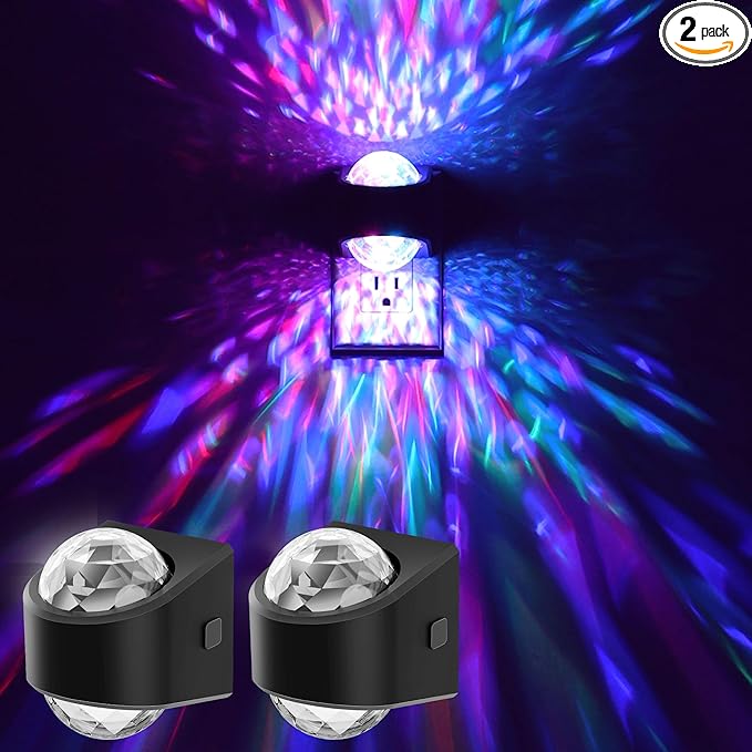 L LOHAS LED Night Light,[2-Pack] Night Light for Kids with Dusk to Dawn Sensor,9 Color Changing, Star Projector Galaxy Nightlight for Playroom Home Decor Party Christmas Birthday Gifts