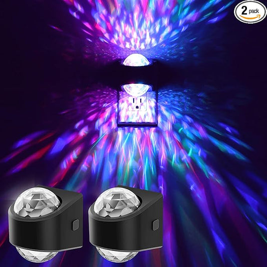 L LOHAS LED Night Light,[2-Pack] Night Light for Kids with Dusk to Dawn Sensor,9 Color Changing, Star Projector Galaxy Nightlight for Playroom Home Decor Party Christmas Birthday Gifts