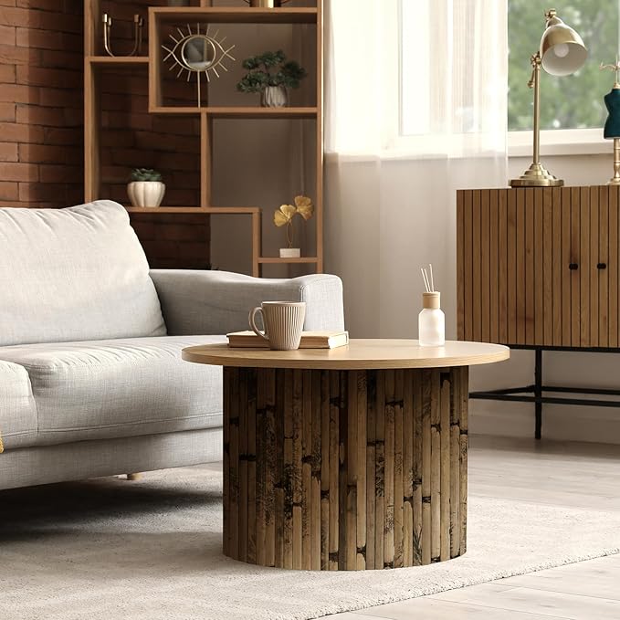 Art3d Natural Bamboo Wall Panel for Interior Wall Decor, Renewable Pole Wrap Wainscoting Paneling for Wall Ceiling Furniture Cabinet Office, 48 x 96 Inch, 2-Pack - Dark Burned