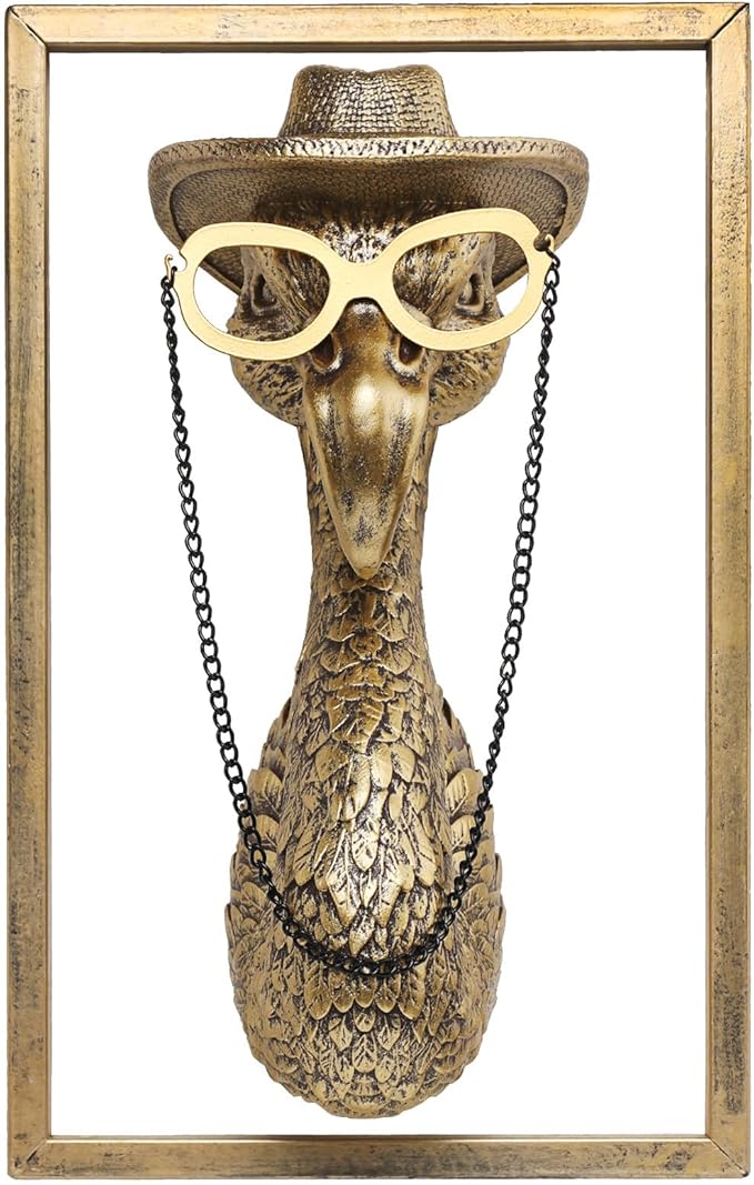 Bird Wall Art Decoration Sculpture(Flamingo,Gift Metal Frame)- Exquisite Wall Hanging Sculptures for Living Room, Bedroom, Office - Handmade Home Art Decor & Unique Housewarming Gift