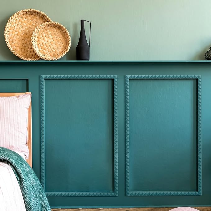 Nuanchu 12 Pcs Unfinished 3D Decorative Wood Trim Molding 15.75inch Decorative Wood Molding Cute DIY Trim for Home Wall Cabinet Shelf Window Door(Triangle,25mm)