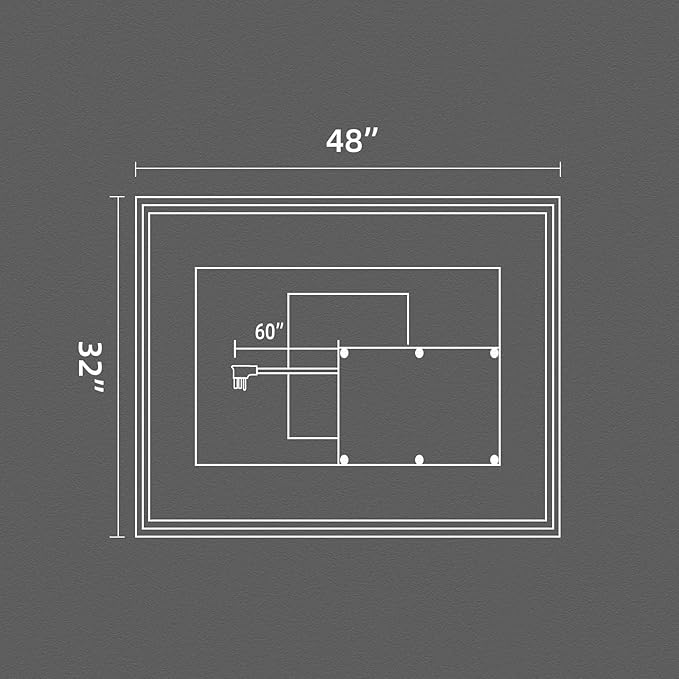 40 x 32 Inch LED Bathroom Mirror, Front Light and Backlit Anti-Fog Dimmable Memory Lighted Vanity Mirror, Shatterproof Wall-Mounted Led Mirror for Bathroom