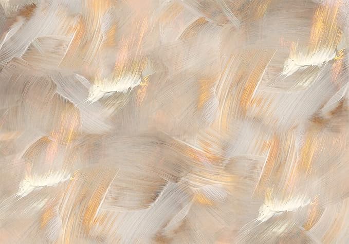 artgeist Wall Mural Abstract 96x69 in - Peel and Stick Self-Adhesive Wallpaper Removable Large Sticker Foil Wall Decor Print Design Mural Beige Yellow Like Painted f-C-10053-a-a