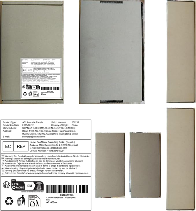 Art3d Wood Slat Acoustic Panels for Stylish Decor and Noise Reduction, 3D Textured Panel for Ceiling and Wall, Samples Pack