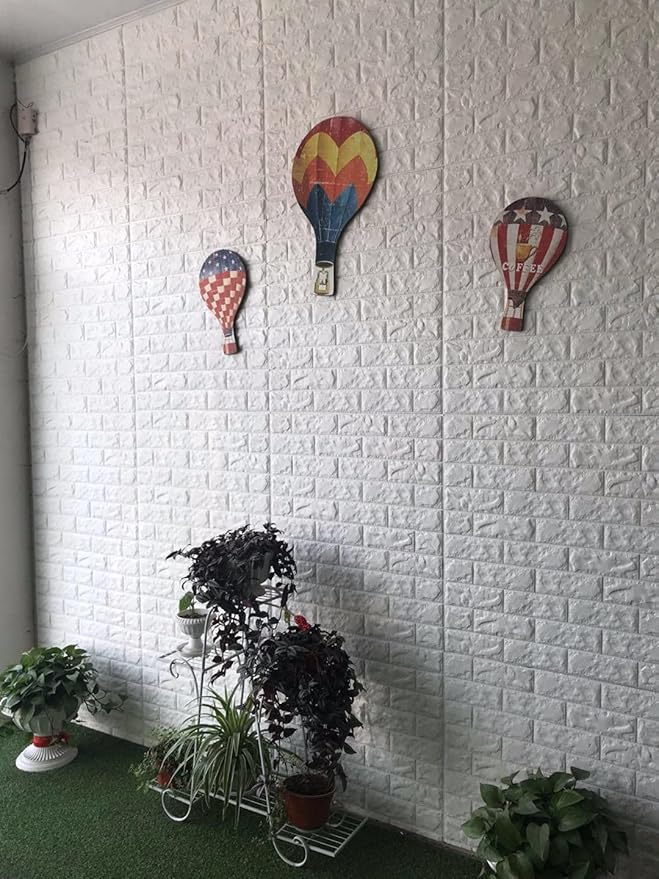 Art3d 11-Pack Peel and Stick 3D Wall Panels for Interior Wall Decor, White Brick Wallpaper, Covers 64 Sq.Ft