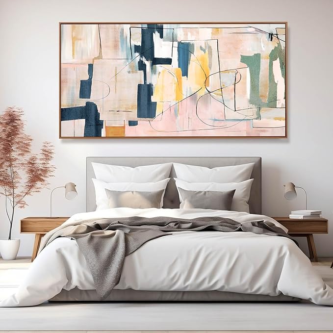 Abstract Wall Decor Modern Oversized Wall Art Black Line Wall Poster Printing 36"x70" Wall Decorations for Bedroom Office