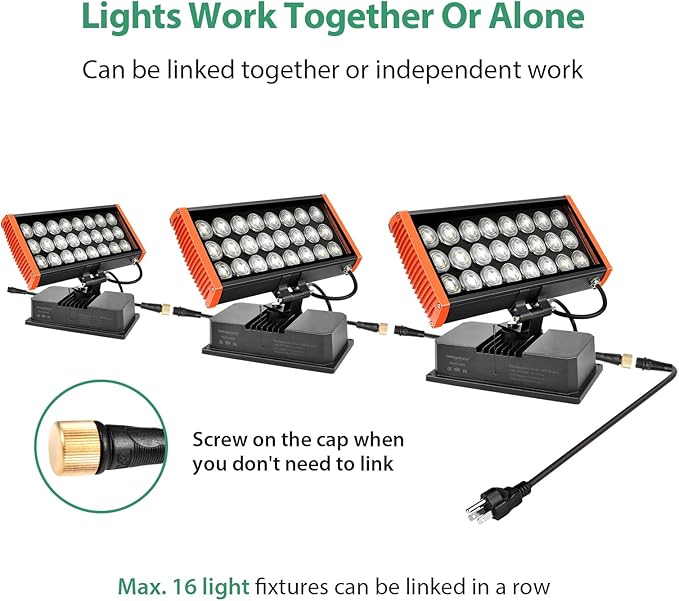 168W Smart LED Wall Washer Flood Lights, Waterproof RGBCW Color Changing Smart Light Fixtures with APP Control, Music Sync, Group, Timing Functions, Perfect for Outdoor Indoor Lighting Projects