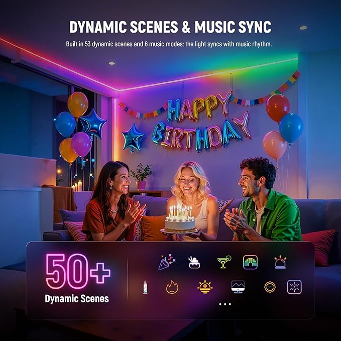 NEEWER 9.84ft/3m LED Strip Lights Front Lit, Smart AI RGB Cuttable Neon Rope Light, App Control Color Changing for Bedroom Gaming Room Studio Home Classroom Wall Outdoor Outside Waterproof Decor, NS01