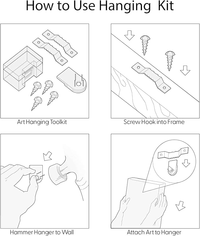 SIGNWIN Framed Wall Art Print Set Black & White Close Up Tree Ring Details Nature Wilderness Photography Modern Art Multicolor for Living Room, Bedroom, Office - 24"x36"x2 Black