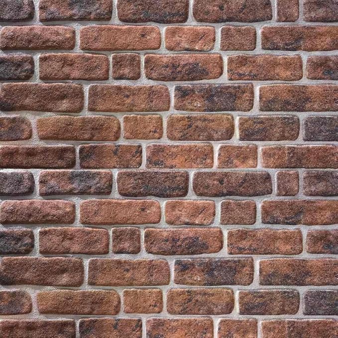 3D Wall Panels with Dark Brown Brick Design 10 pcs EPS 147197