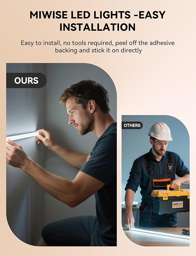 MIWISE COB LED Strip,2700K Warm White 20ft/6.1m,Dimmable Super Bright 24V LED Strip Light,CRI 90+ Flexible Tape Light with RF Remote Timer Function,for Shelf/Cabinet/Bedroom/TV DIY Lighting Project