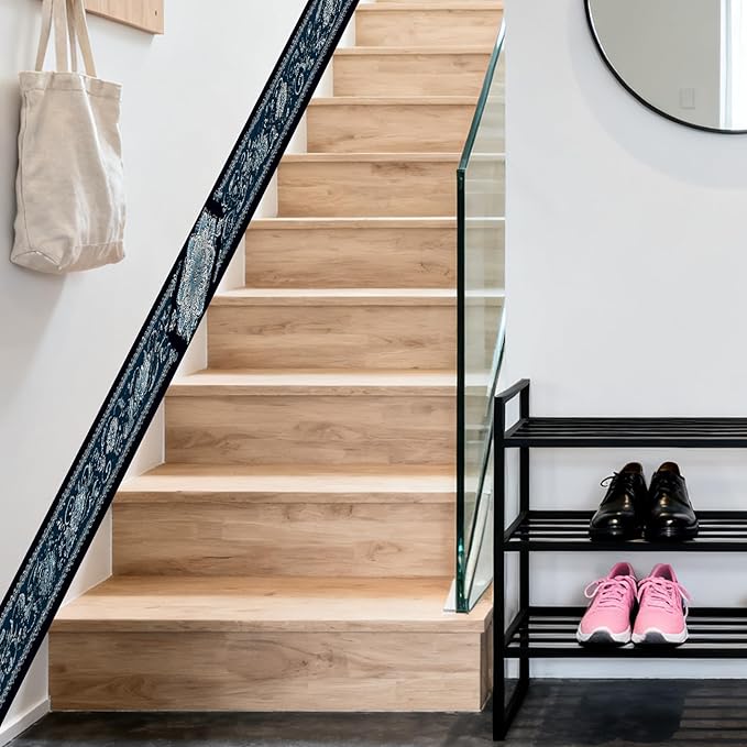 Nuxovilar Wallpaper Border Peel and Stick, Lace Floral Design Self-Adhesive Wallpaper, PVC 3.94×16.4 Ft, Ideal for Accent Walls, Nursery, Home Decor