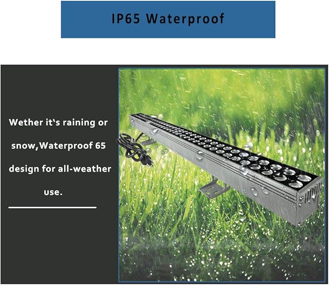 LED Wall Washer Lights-72W 5000K Daylight Wall Wash Lighting, 7200lm, 3.2ft/40, IP65 Waterproof for Indoor/Outdoor, Plug in 120V LED Light Bar for Sign, Wall, Art Display, Front Door, Yard