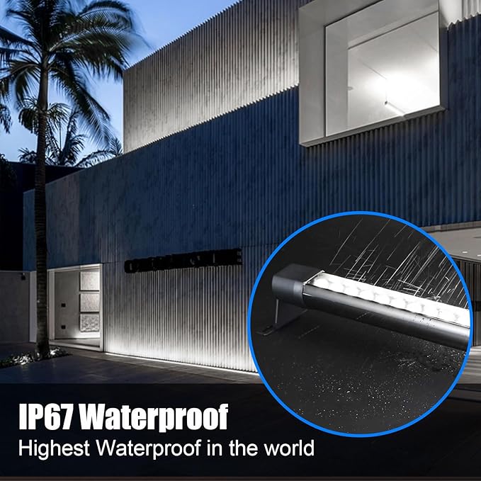 2 Pack Outdoor Wall Washer Lights ,72W 5000K Daylight White Wall Washer Lighting,IP67 Waterproof 4ft 120V Linear Led Wall Light Bar for Outdoor Indoor Building Sign, Hurches,Garden,Courtyards Lighting